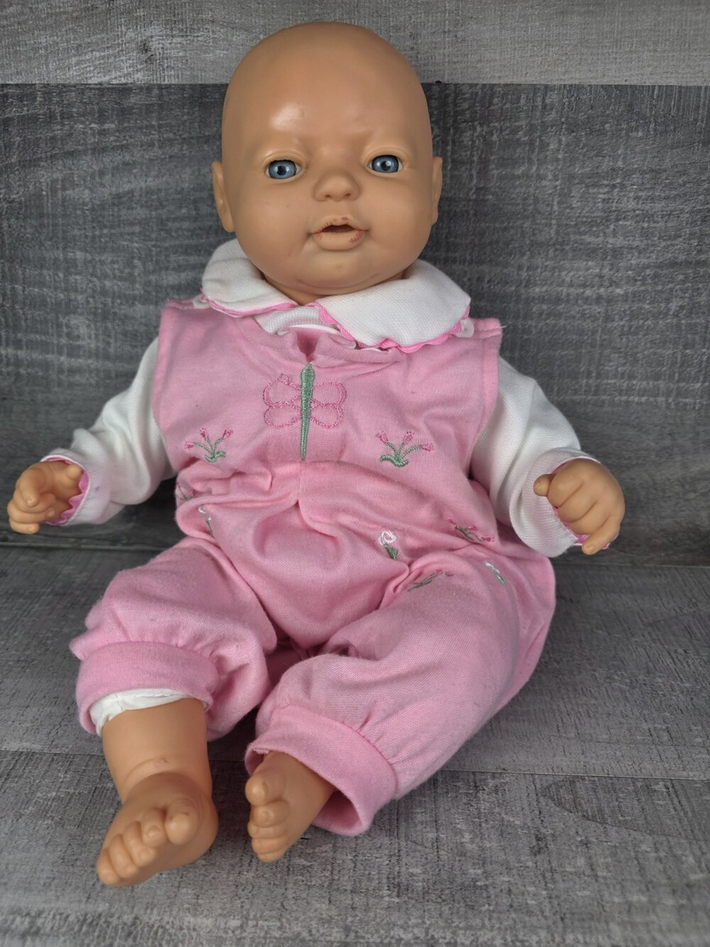 Vtg Baby Doll You & Me 16" Realistic 2004 Geoffrey Rubber Face NON-WORKING b50